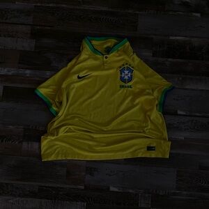 Yellow Brazil Soccer Shirt